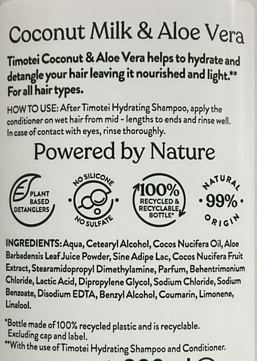 Timotei 椰子奶蘆薈護髮素 Shampoos & Conditioners Timotei 
