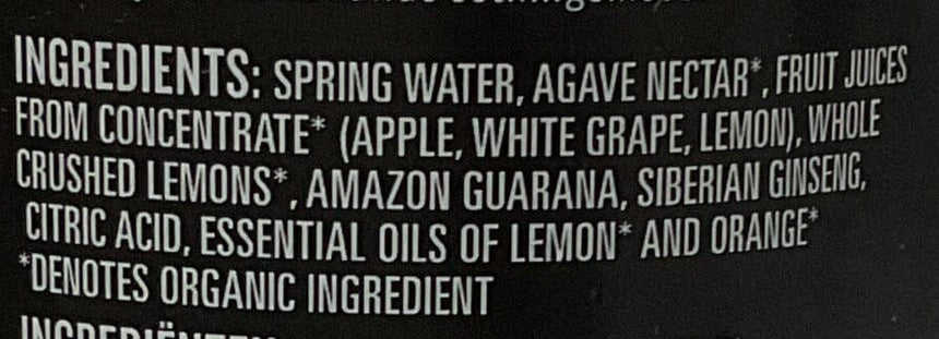 Gusto Organic 檸檬味能量飲 Energy Drinks Gusto Organic 