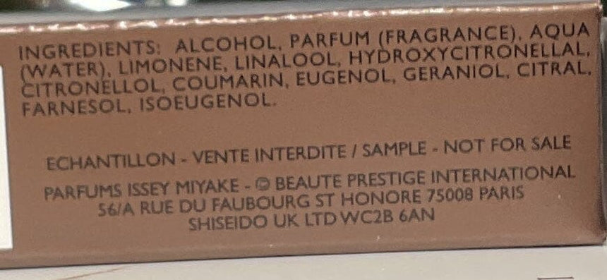 Issey Miyake 香根草淡香水0.8ml Fragrance Issey Miyake 