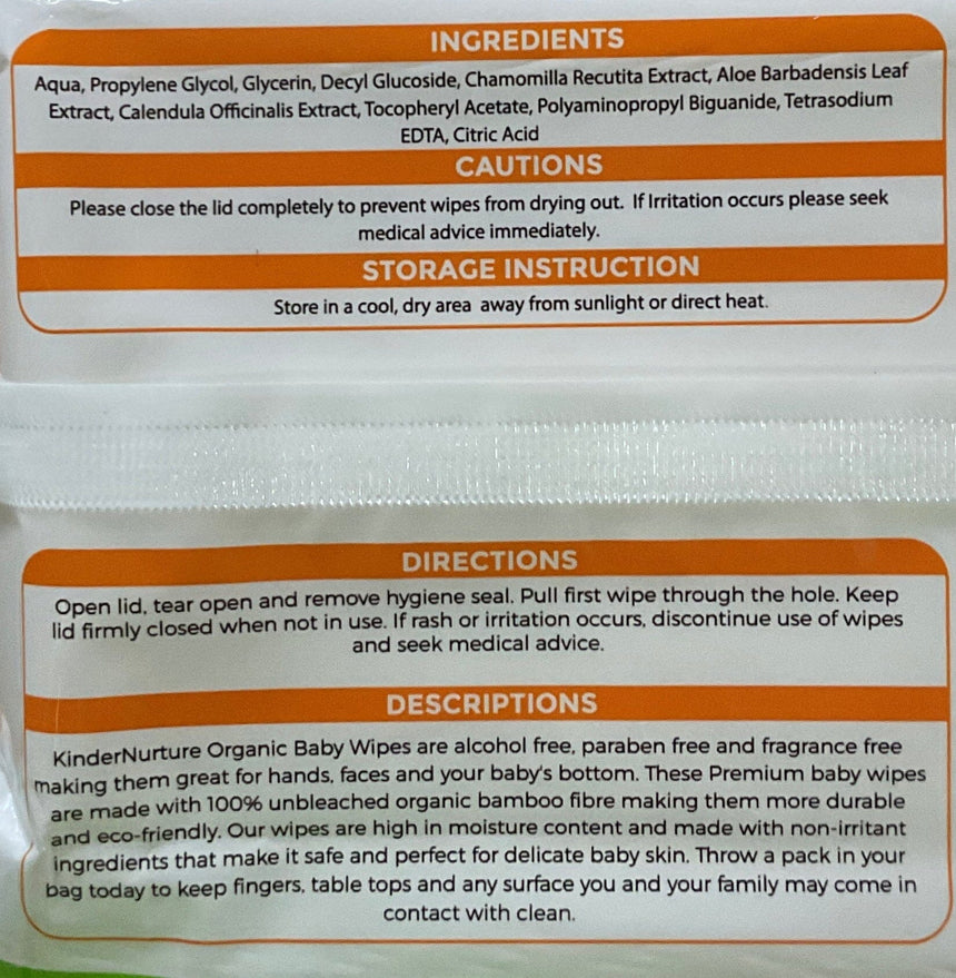 KinderNurture 有機抗菌濕紙巾80張 Body Treatments KinderNurture 