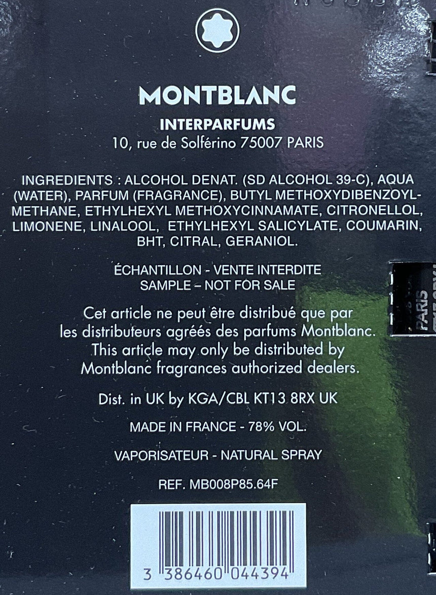 Montblanc 傳奇淡香水1.2ml Fragrance Montblanc 