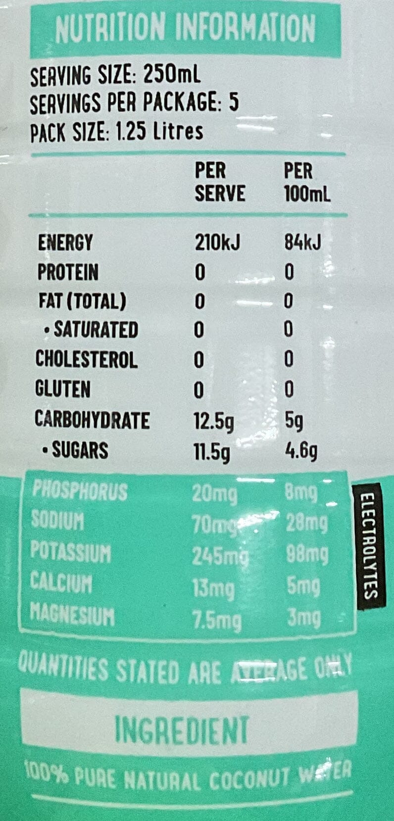 Raw C 椰子水1.25L * Chocolate & Other Drinks Raw C 