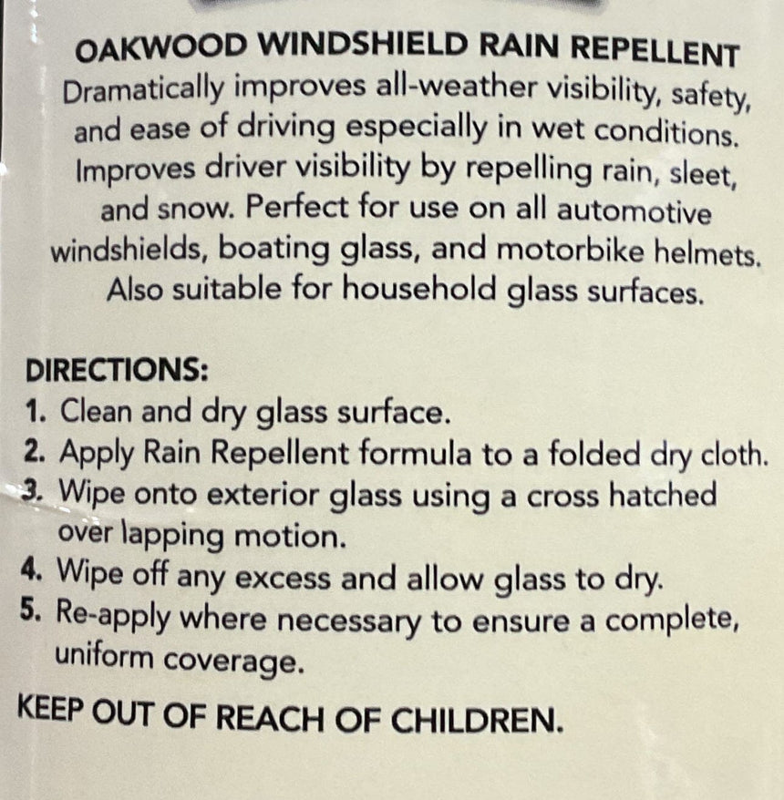 Oakwood 擋風玻璃撥水劑 Other Cleaners Oakwood 