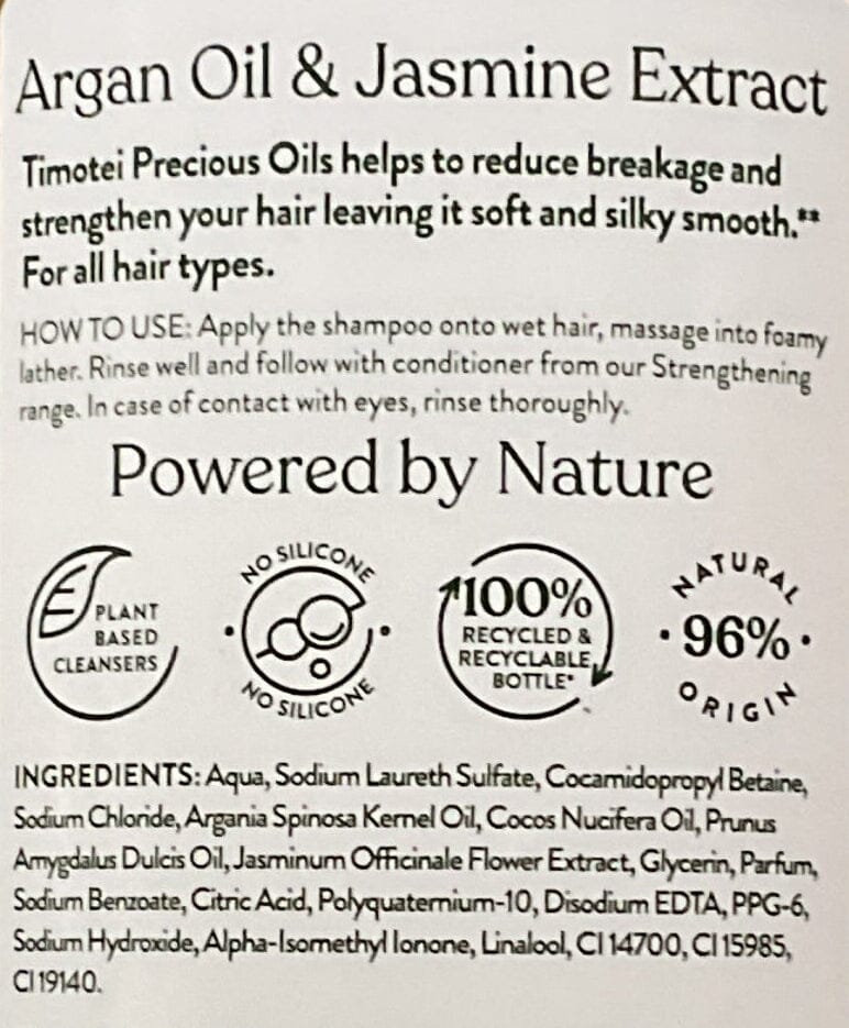 Timotei 堅果油茉莉洗髮水 Shampoos & Conditioners Timotei 