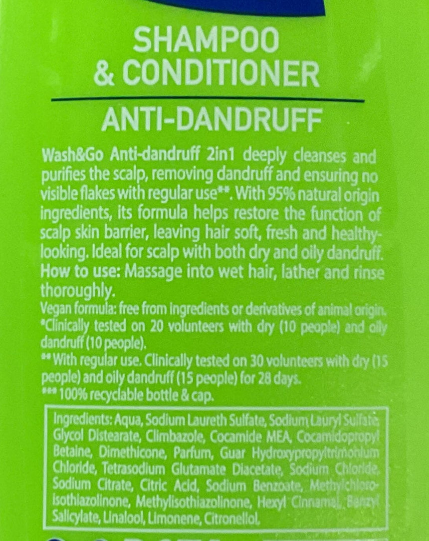 Wash & Go 去屑洗髮乳 Shampoos & Conditioners Wash & Go 