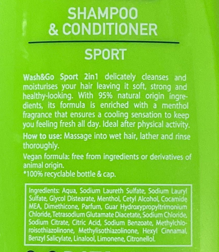 Wash & Go 運動二合一洗髮乳 Shampoos & Conditioners Wash & Go 