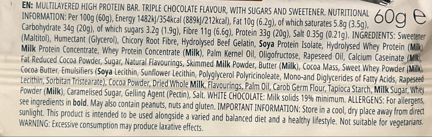 Myprotein 三重朱古力蛋白棒 * Protein Drinks & Food Myprotein 