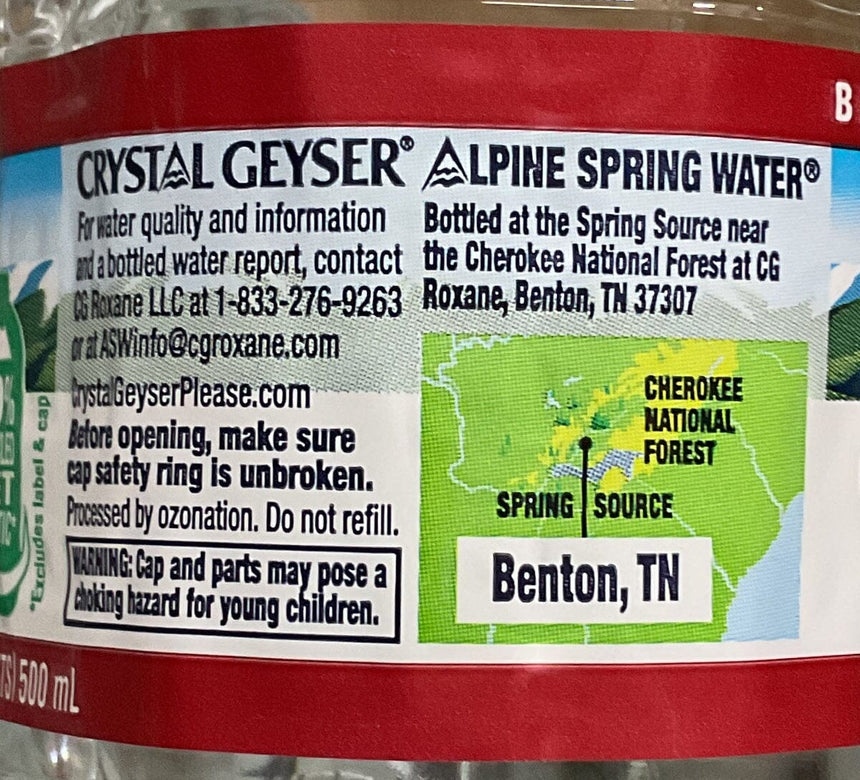 Crystal Geyser 天然高山泉水500ml Water Crystal Geyser 
