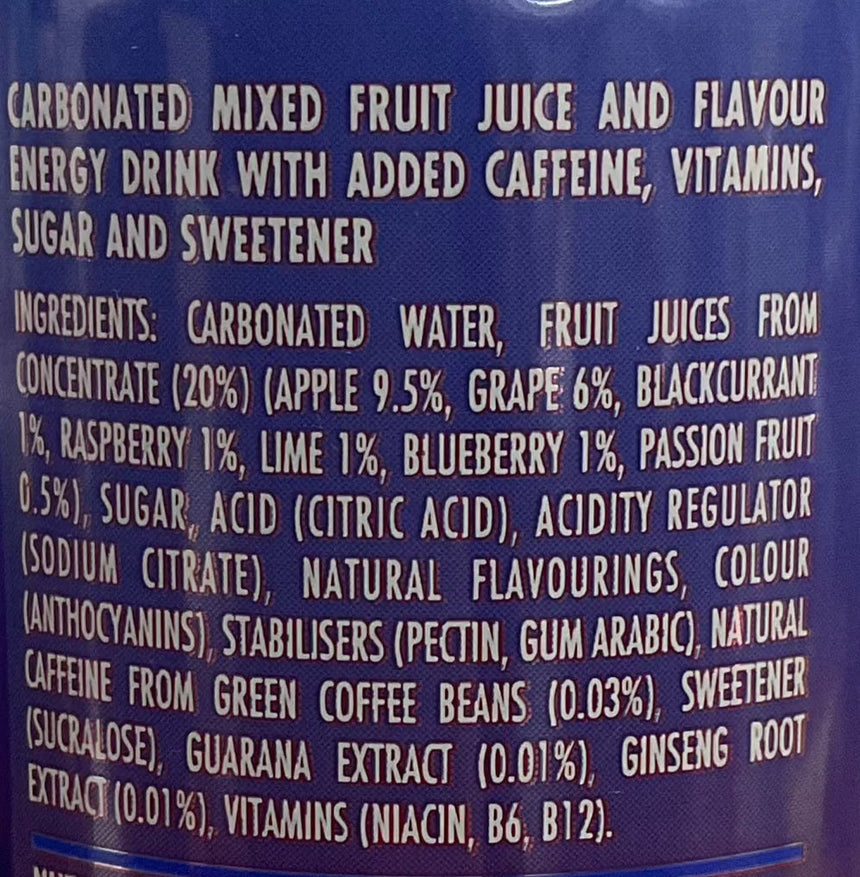 Rubicon 覆盆子藍莓能量飲 Energy Drinks Rubicon 