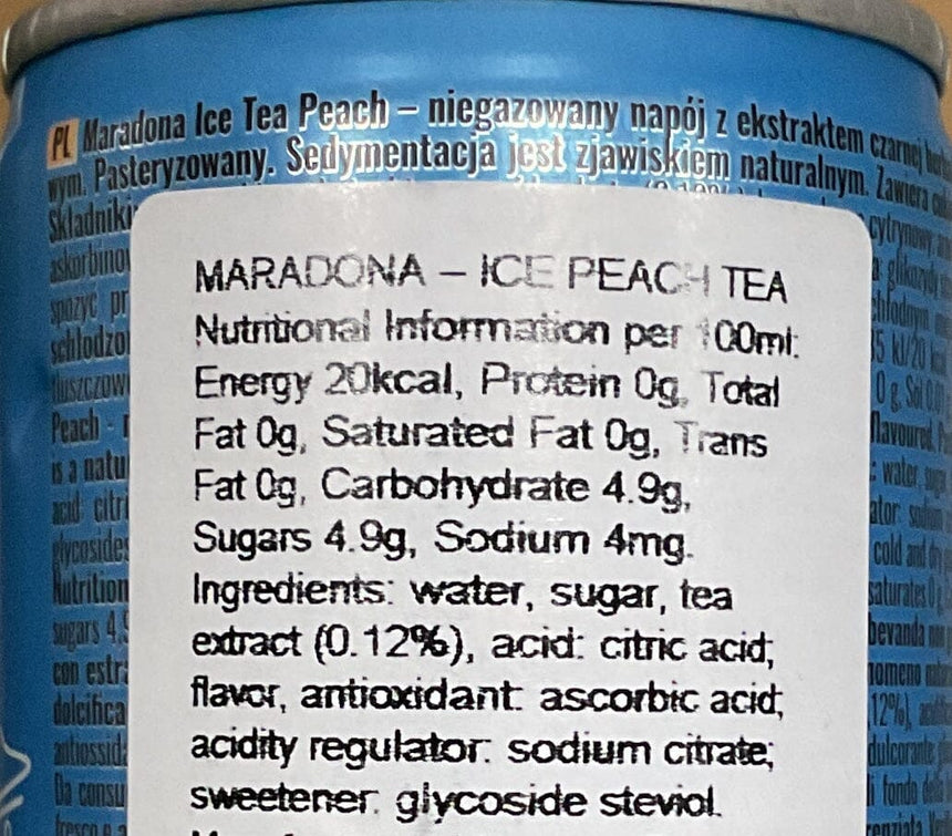 Maradona 蜜桃冰紅茶 Tea Maradona 