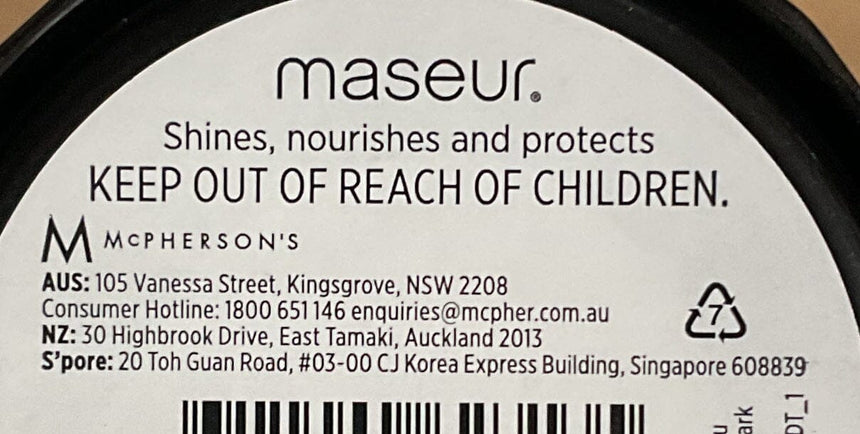 Maseur 鞋油(光澤黑色) Other Cleaners Maseur 