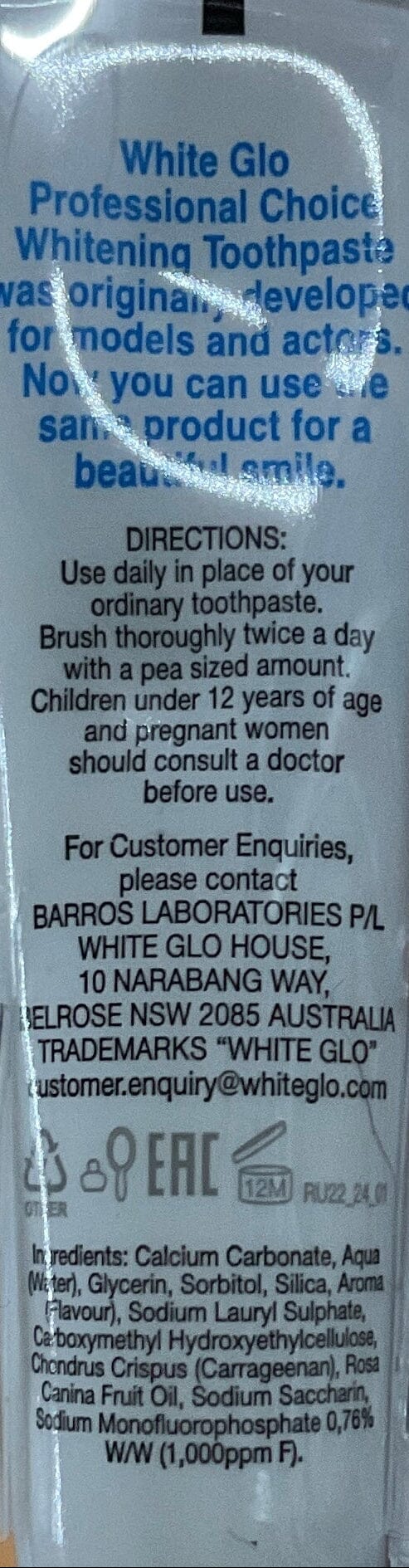 White Glo 牙刷牙膏旅行裝 Oral Care White Glo 