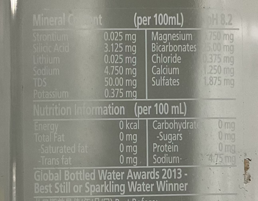 5100 西藏冰川礦泉水 Water 510000.00% 