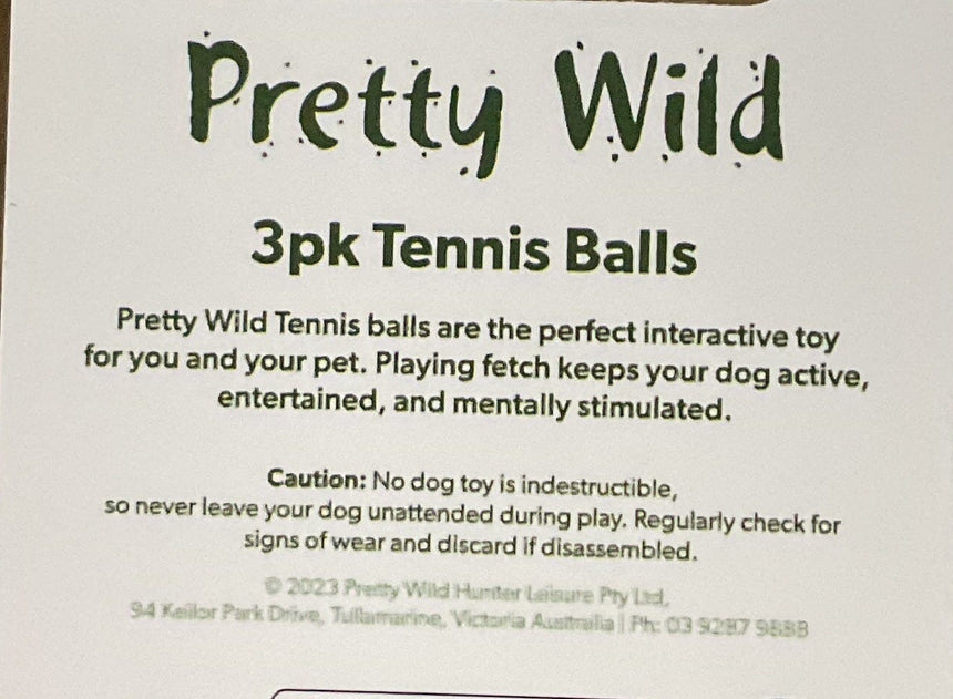 Pretty Wild 狗狗網球玩具3粒 Pets Accessories Pretty Wild 