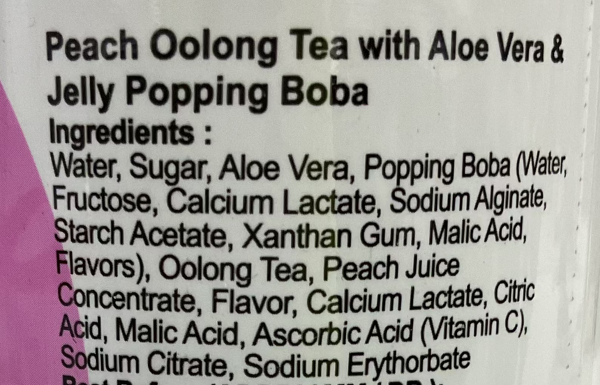 O's Bubble 蘆薈爆珠蜜桃烏龍 Tea O's Bubble 