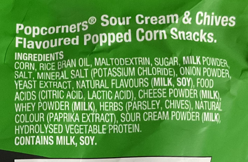 Popcorners 香蔥忌廉爆谷脆片 Other Crisps Popcorners 