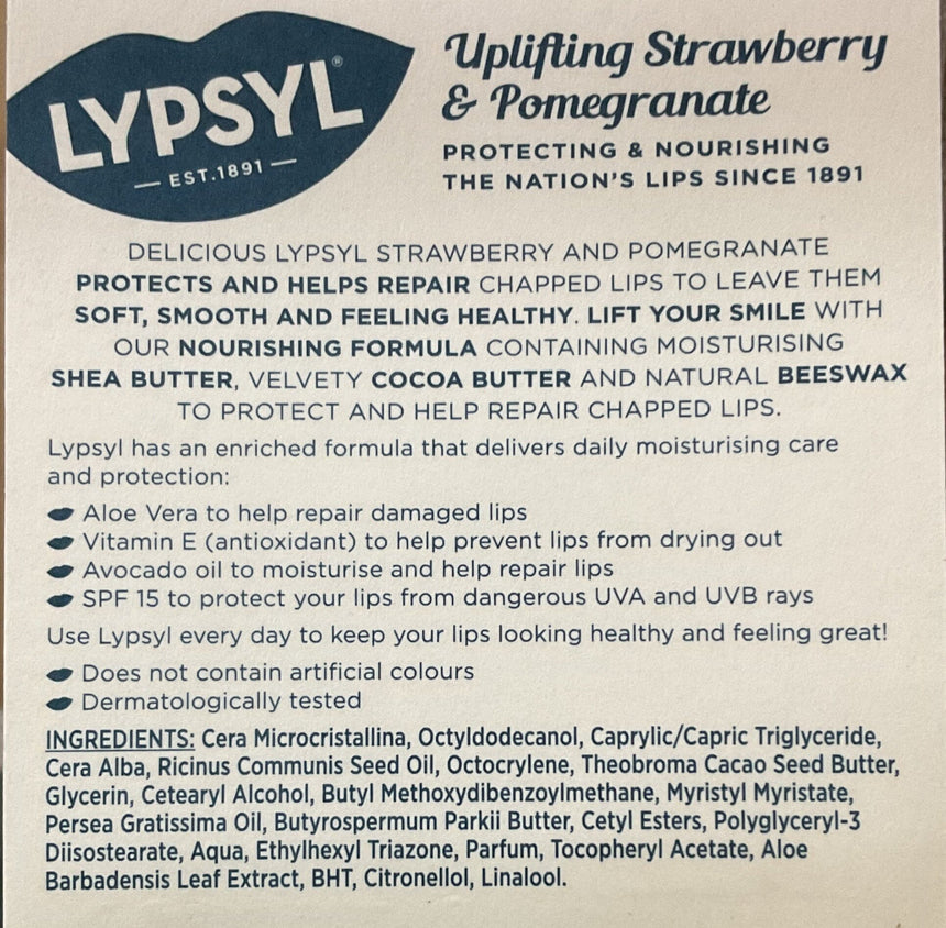 Lypsyl 草莓石榴潤唇膏 Lip Care Lypsyl 