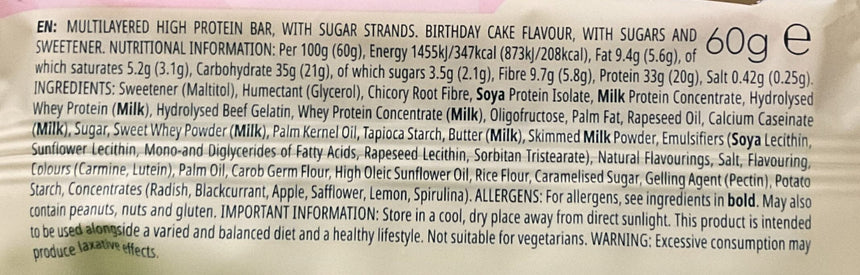 Myprotein 生日蛋糕蛋白棒 * Protein Drinks & Food Myprotein 