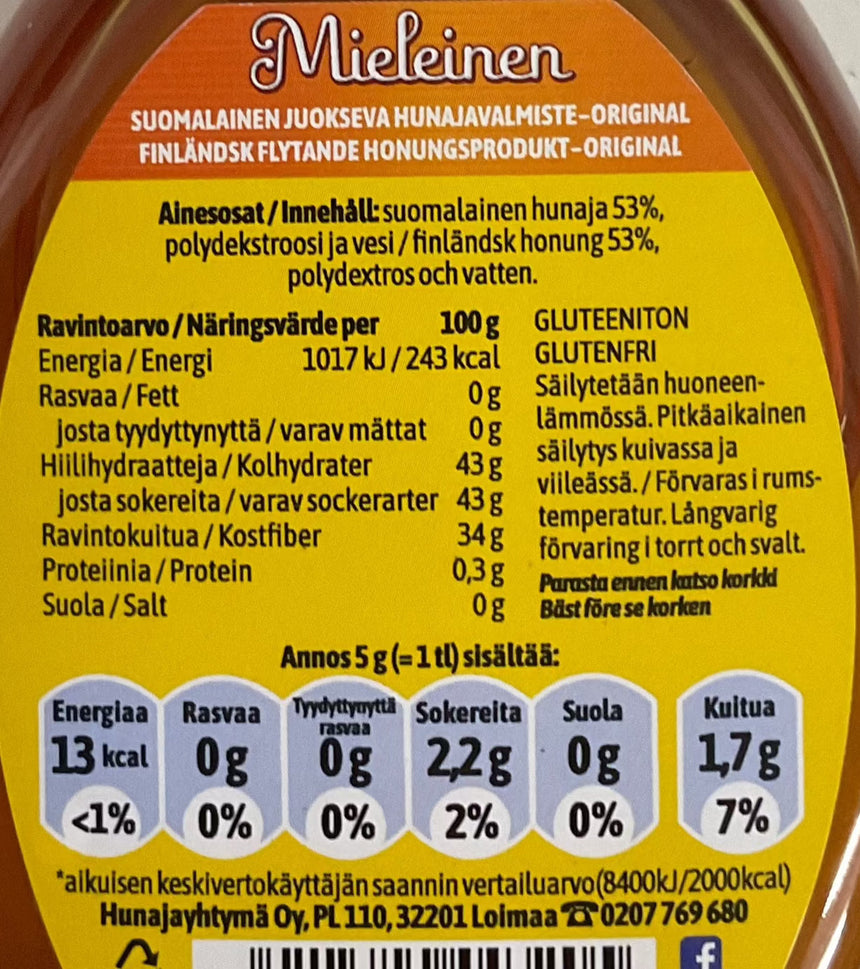 Hunaja Yhtyma 芬蘭產原味蜂蜜 Honey Hunajayhtyma 