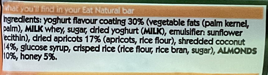 Eat Natural 杏仁杏桃堅果棒 * Western Snacks / Nuts & Seeds Eat Natural 