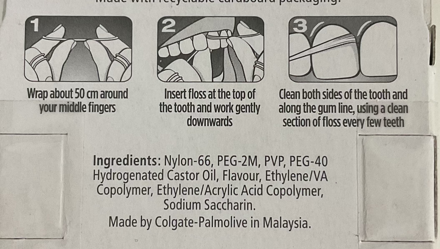 Colgate 全效薄荷含蠟牙線100m Oral Care Colgate 