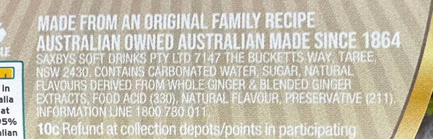 Saxbys 澳洲天然生薑啤*4 Beer Saxbys 