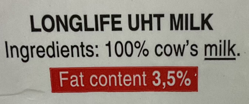Milk Secret 全脂牛奶3.5% Dairy Drinks Milk Secret 