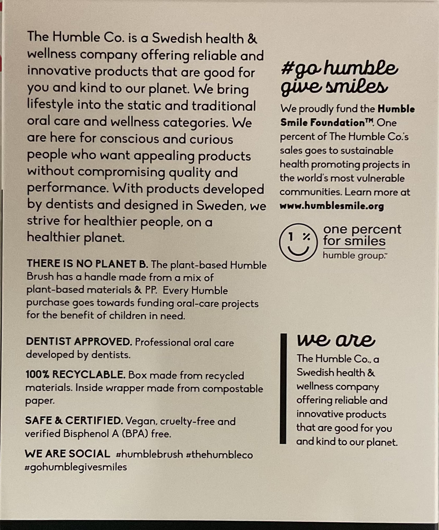 The Humble Co. 植物性牙刷5支