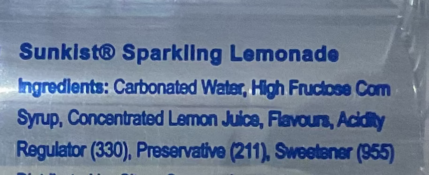 Sunkist 有氣檸檬汁 Carbonated Drinks Sunkist 