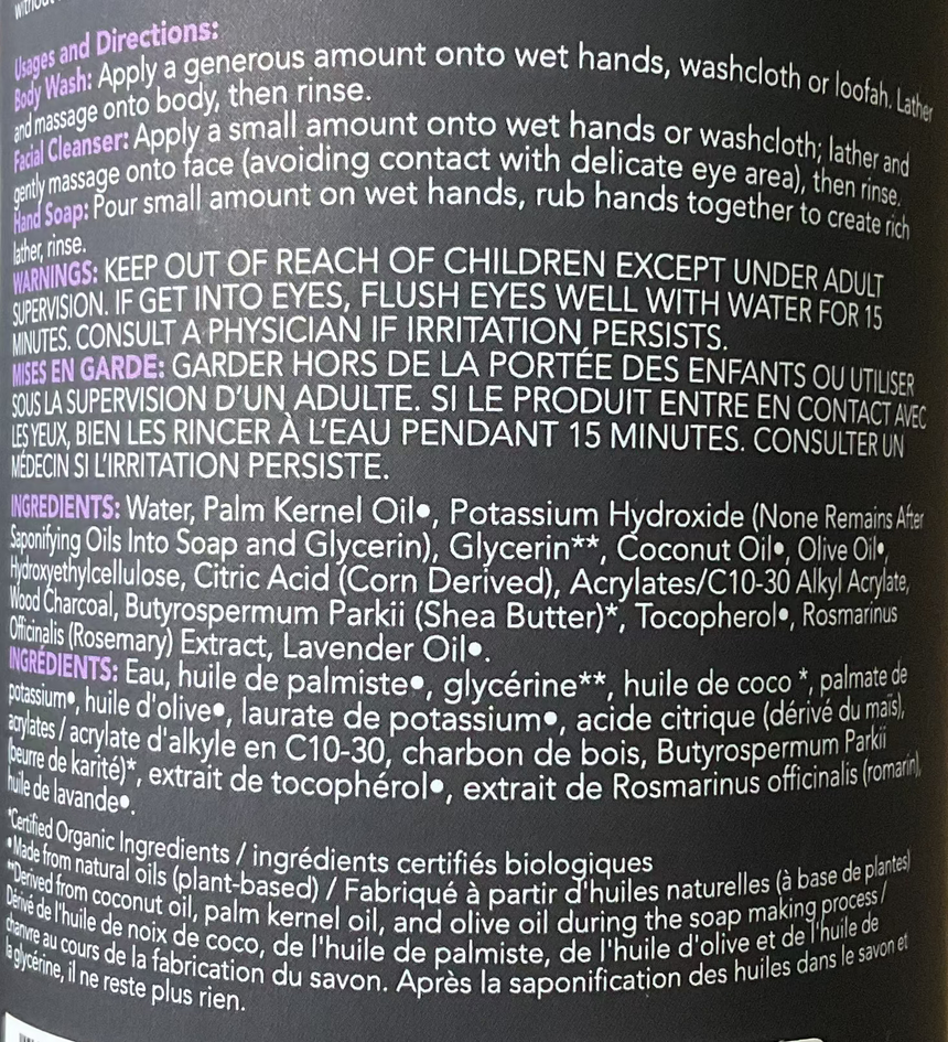 Dr.Natural 薰衣草活性炭皂液 Bath & Shower Dr.Natural 