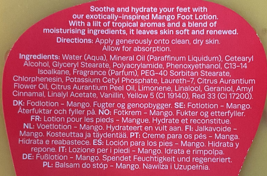 The Foot Factory 足部乳液(芒果) Body Moisturisers The Foot Factory 