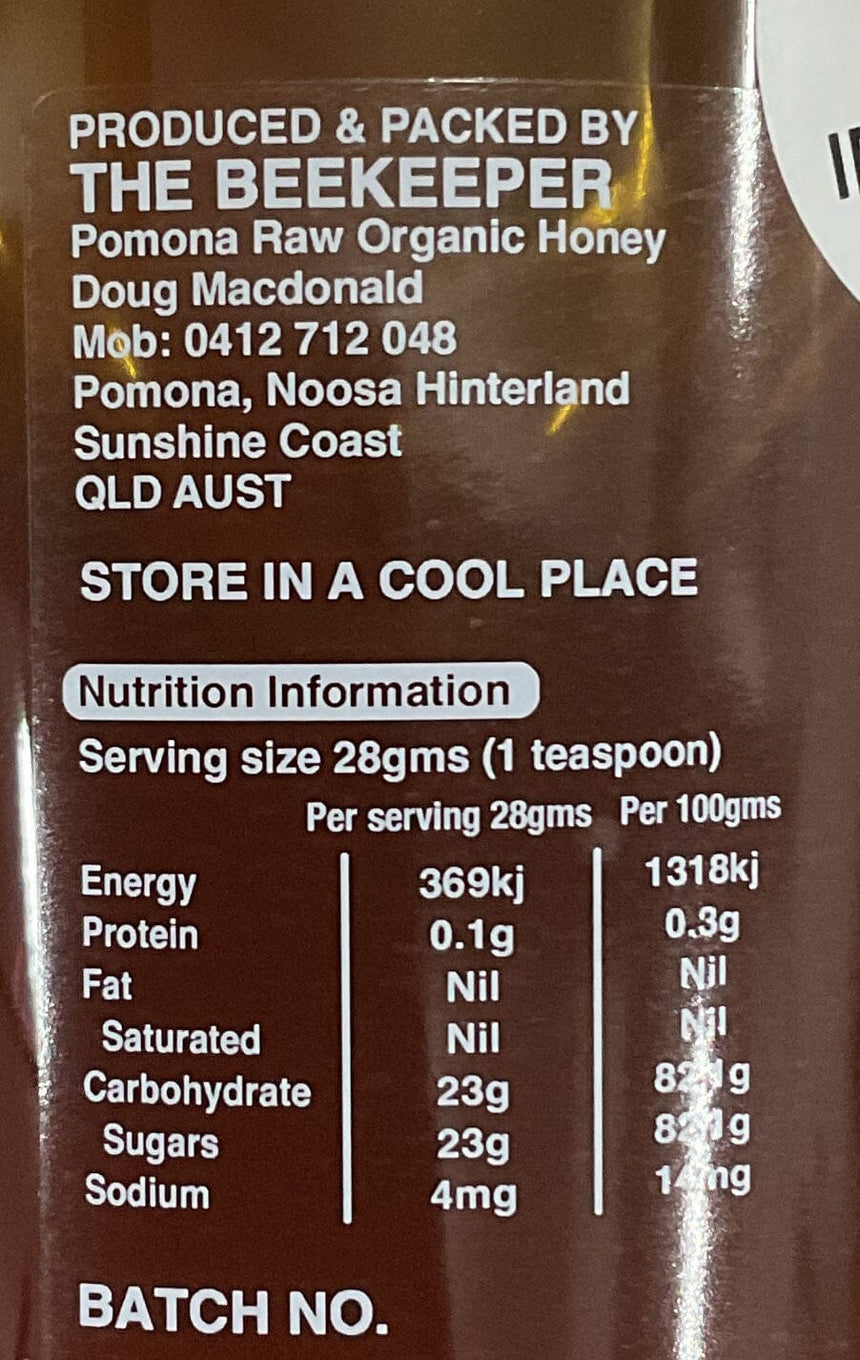 Pomona Raw Organic Honey 澳洲有機原蜂蜜500G Honey Pomona Raw Organic Honey 