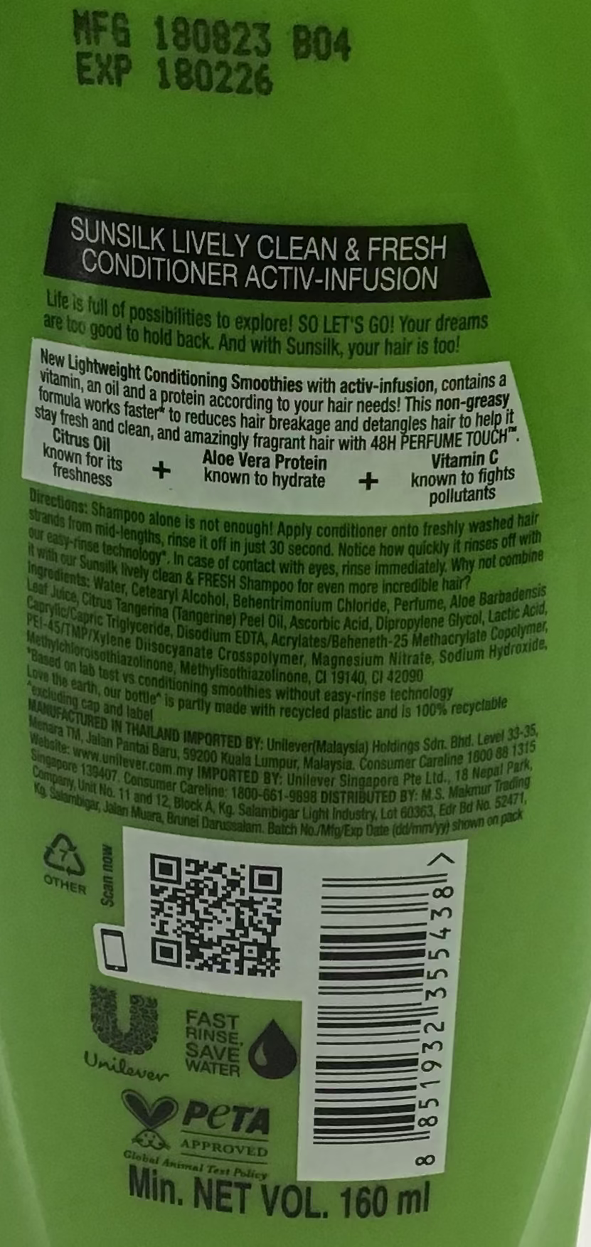 Sunsilk 活力潔淨護髮素 Hair Care / Shampoos & Conditioners Sunsilk 