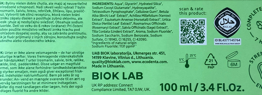 Ecodenta 多功能草本牙膏 Oral Care Ecodenta 